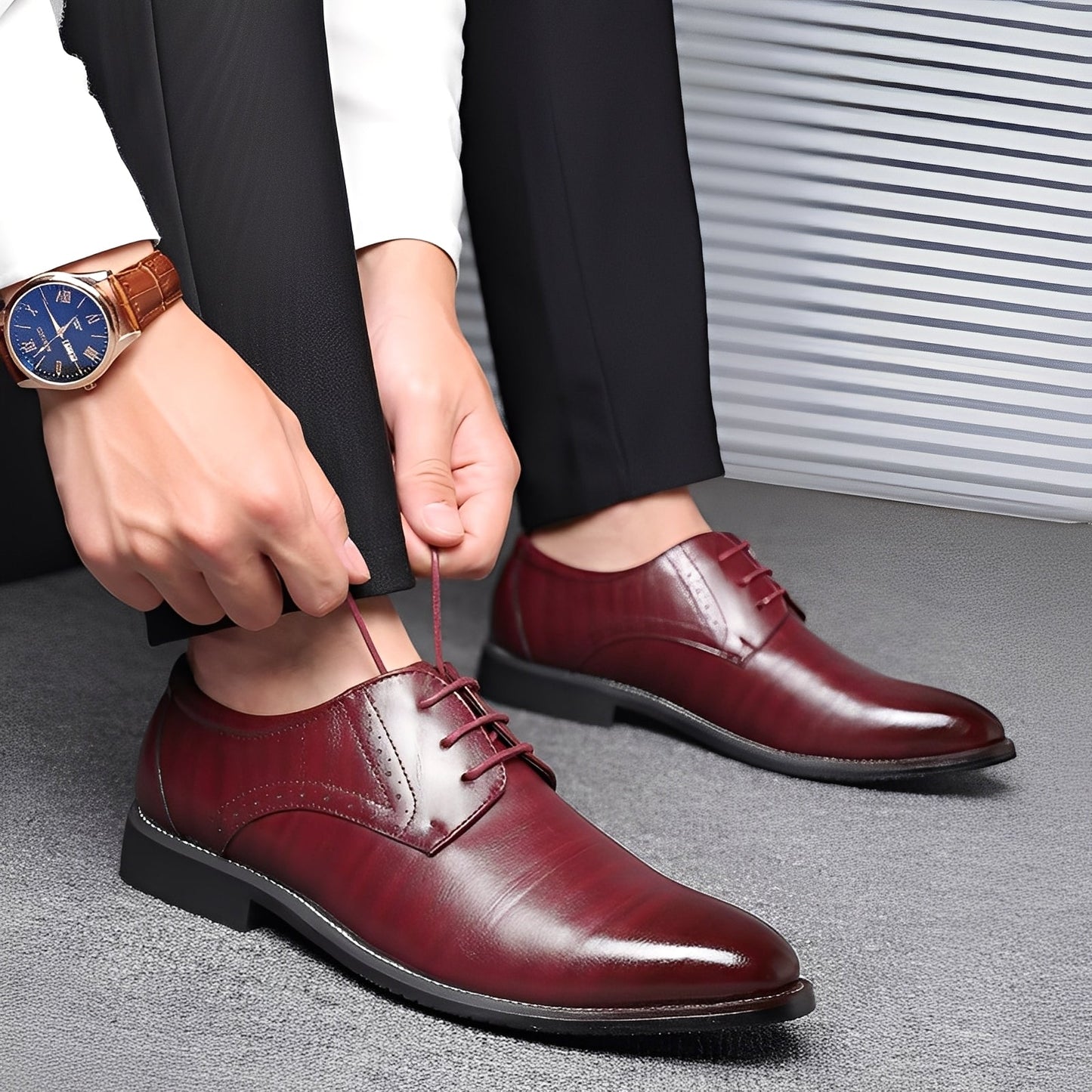 Kendrick - Chaussures en cuir classiques pour hommes