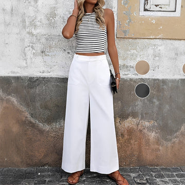 Sofia - Pantalons Taille Haute Décontractés