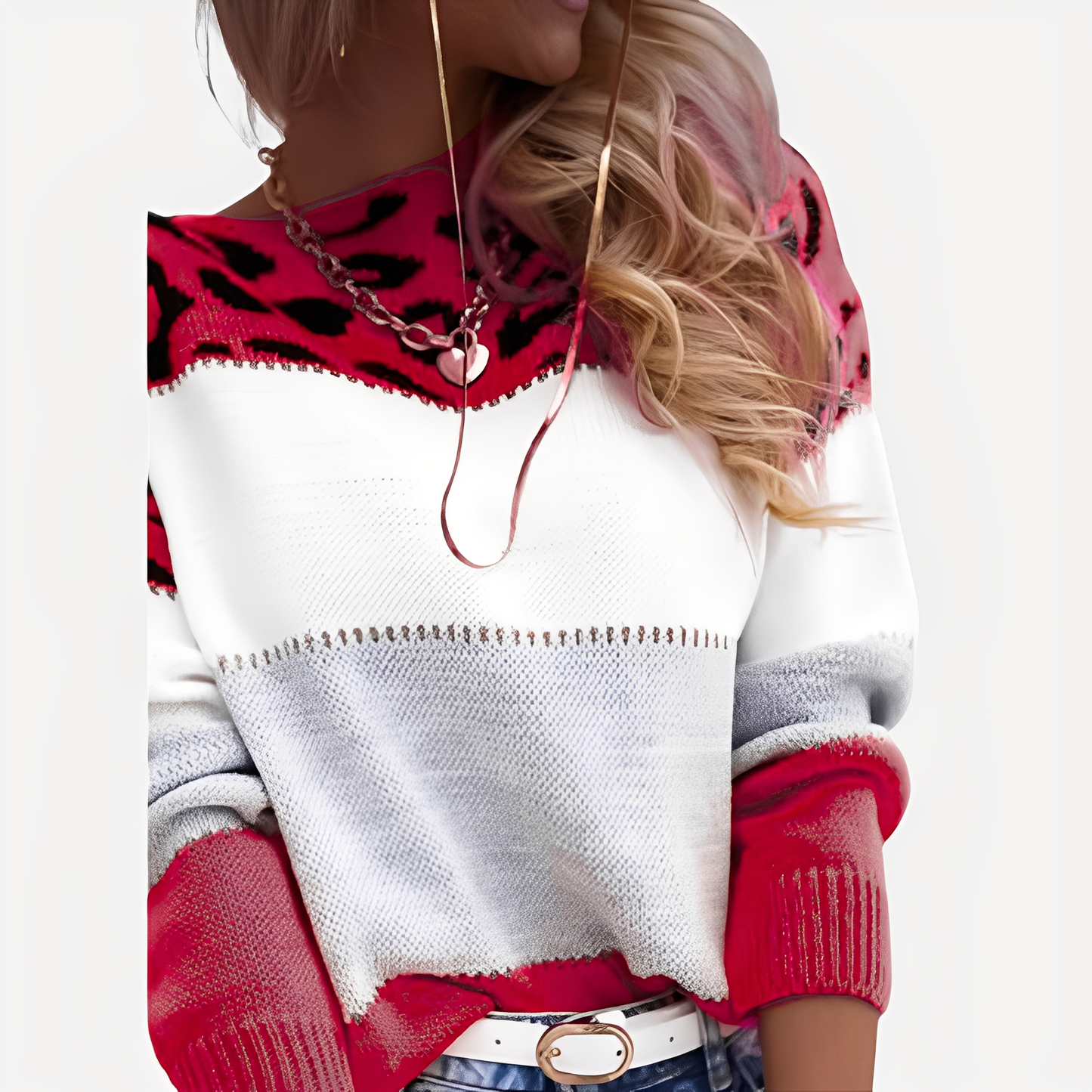 Anne - Élégant pull à motif pour femmes