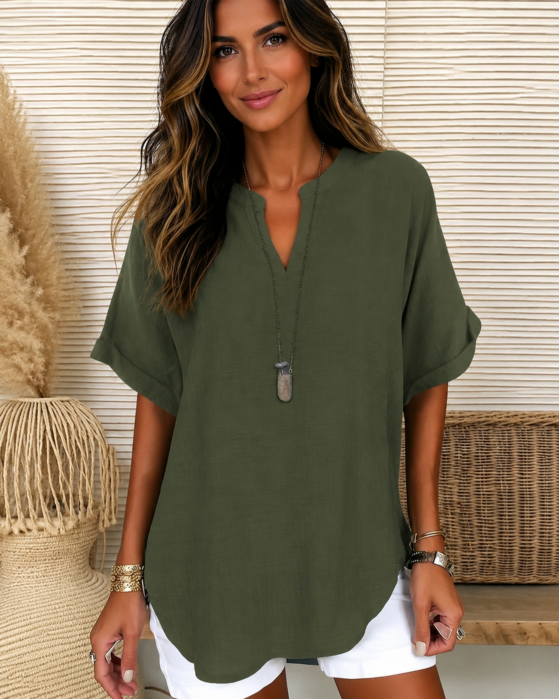 Taylor - Blouse Ample à Col en V