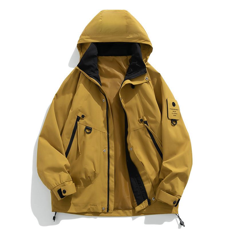 Raymund - Elegant men's waterproof coat with hood