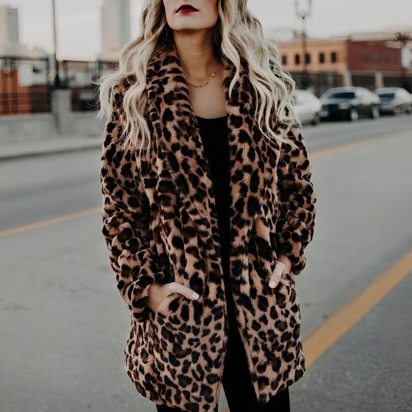 Bertha - Élégant manteau en fausse fourrure pour femmes