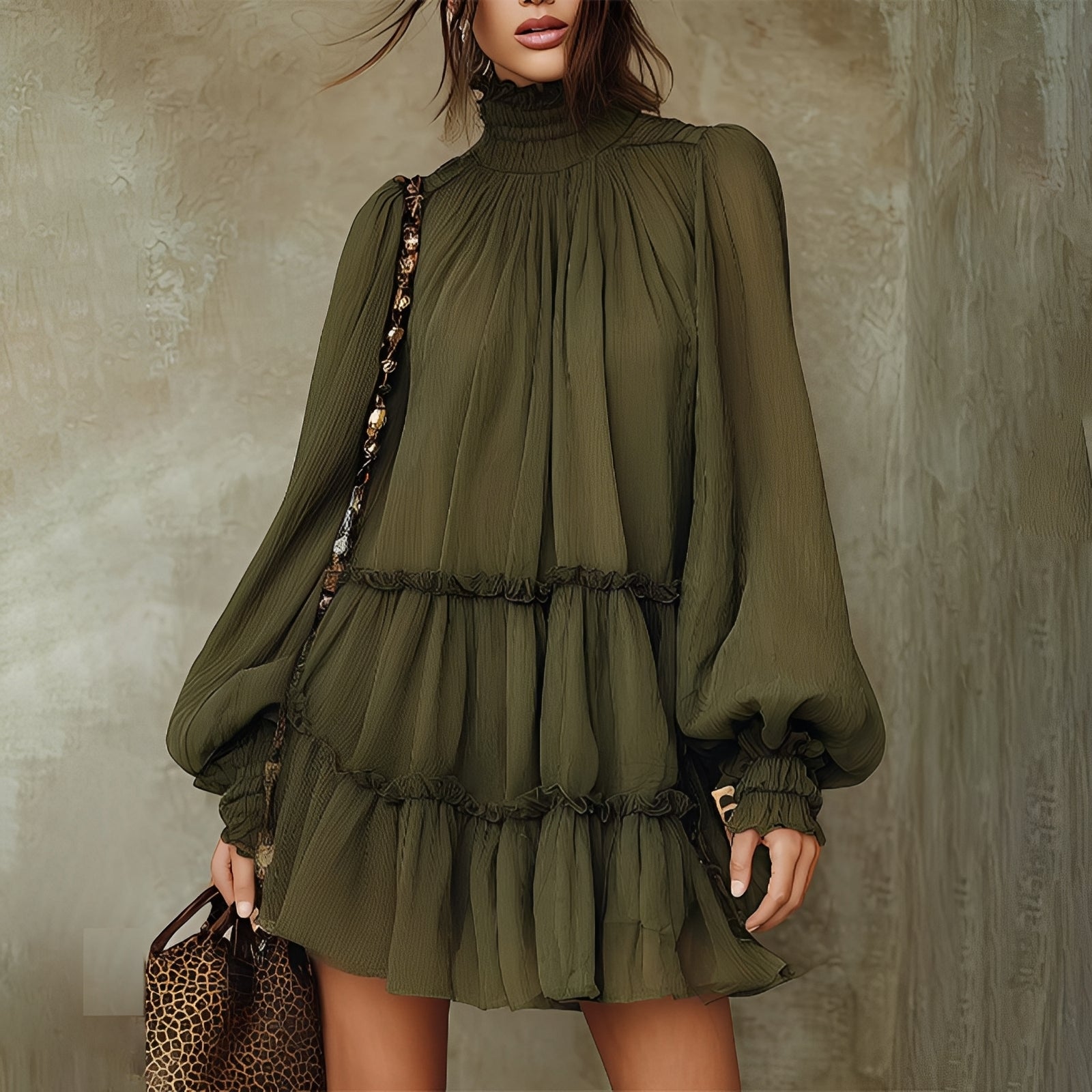 Mayeth - Robe Mini à Volants Élégante
