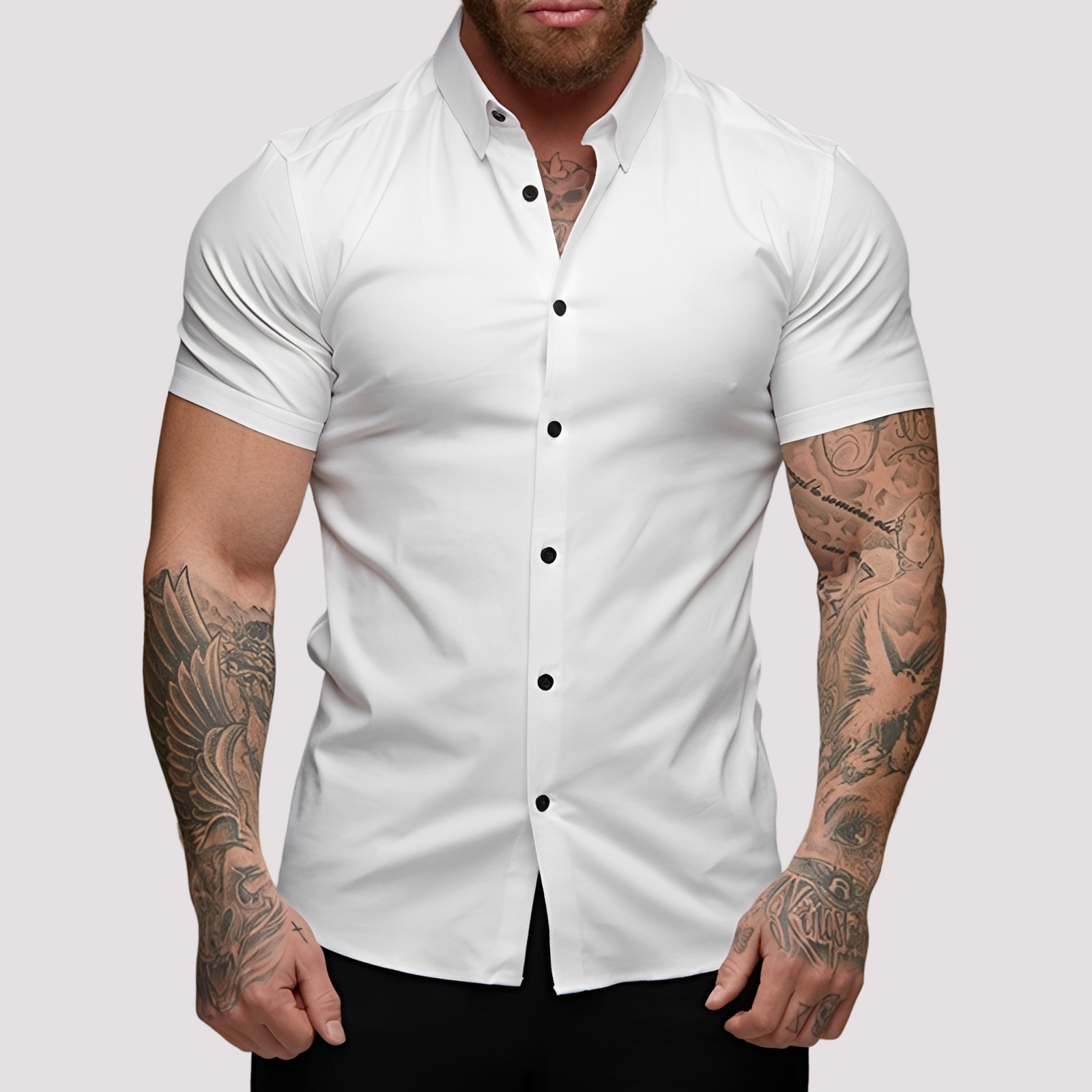 Oscar - Chemise slim fit à manches courtes pour hommes