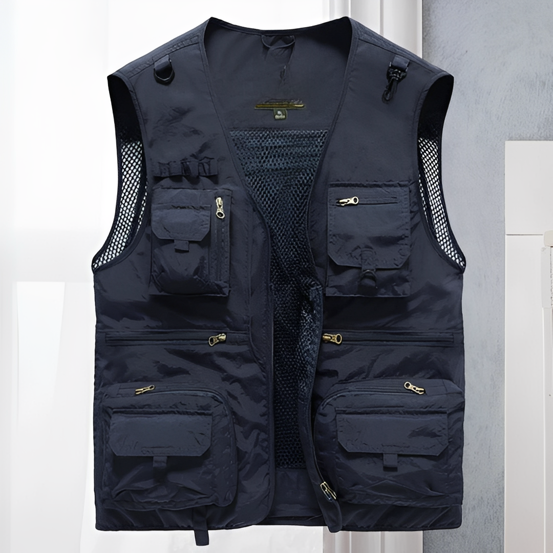 Arlan - Gilet d'été à multiples poches pour homme