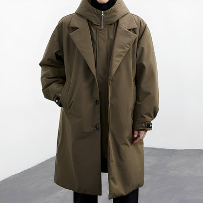 Jordon - Trench long multifonction avec capuche pour hommes