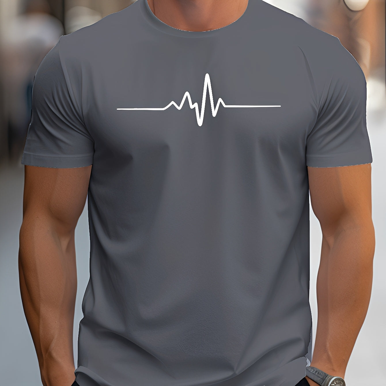 Russell - T-shirt imprimé ajusté pour hommes
