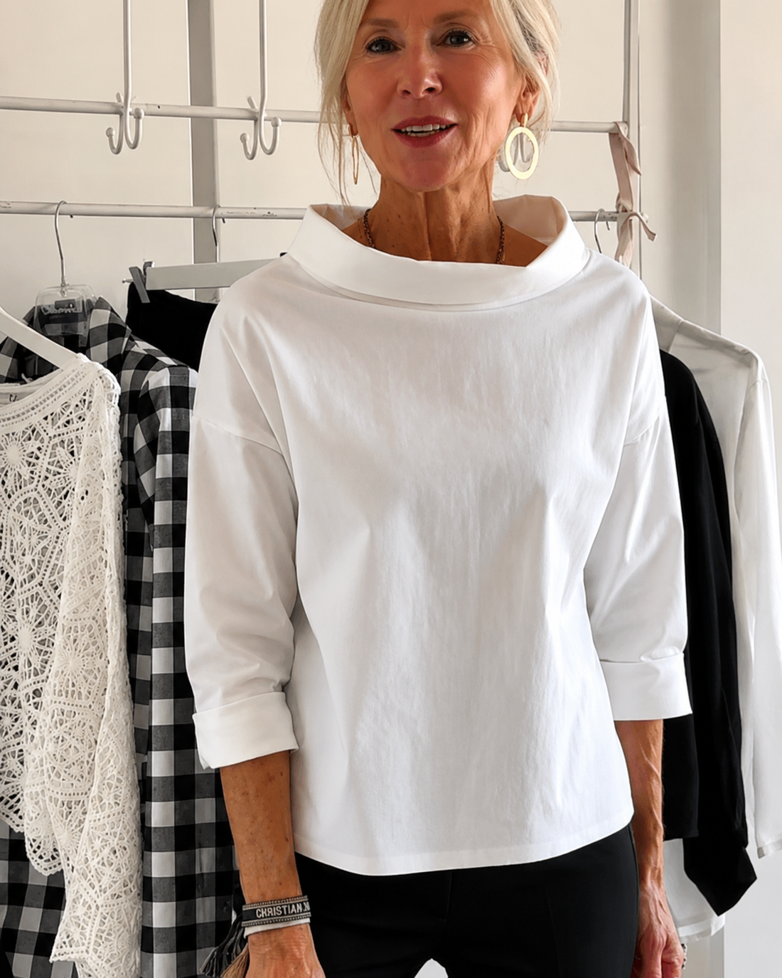 Elone - Blouse Ample Élégante à Col