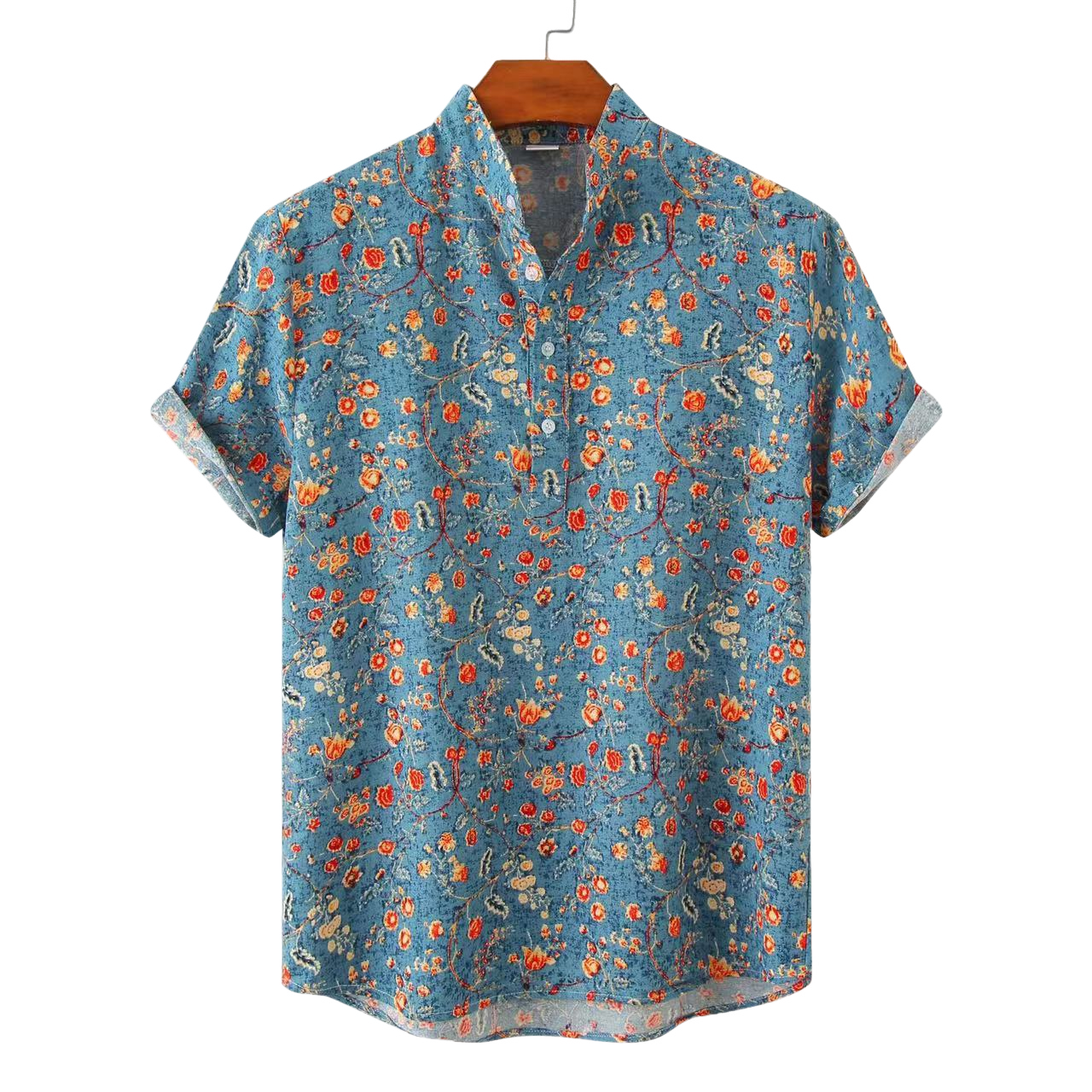 Freddy - Chemise confortable à motif floral pour hommes