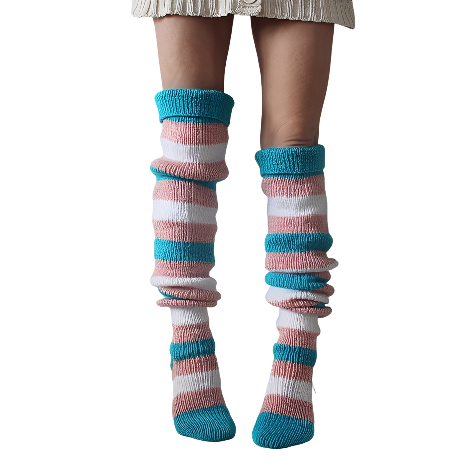 Rhianna - Longues chaussettes féminines élégantes à rayures