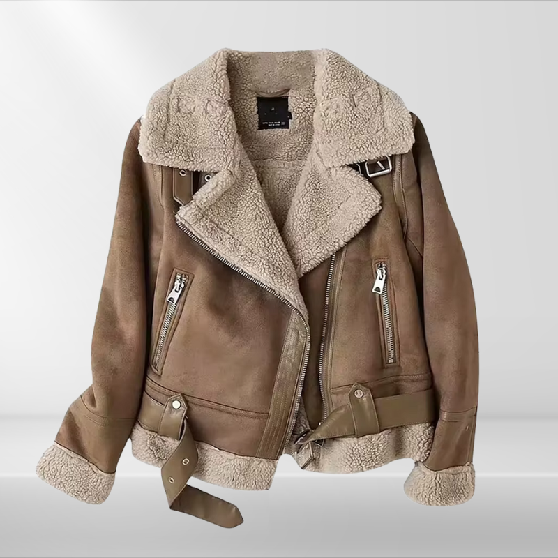 Madeleine – Veste bomber en Sherpa pour femmes