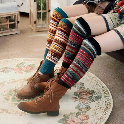 Suzanna - Chaussettes élégantes et chaudes en coton épais pour femmes