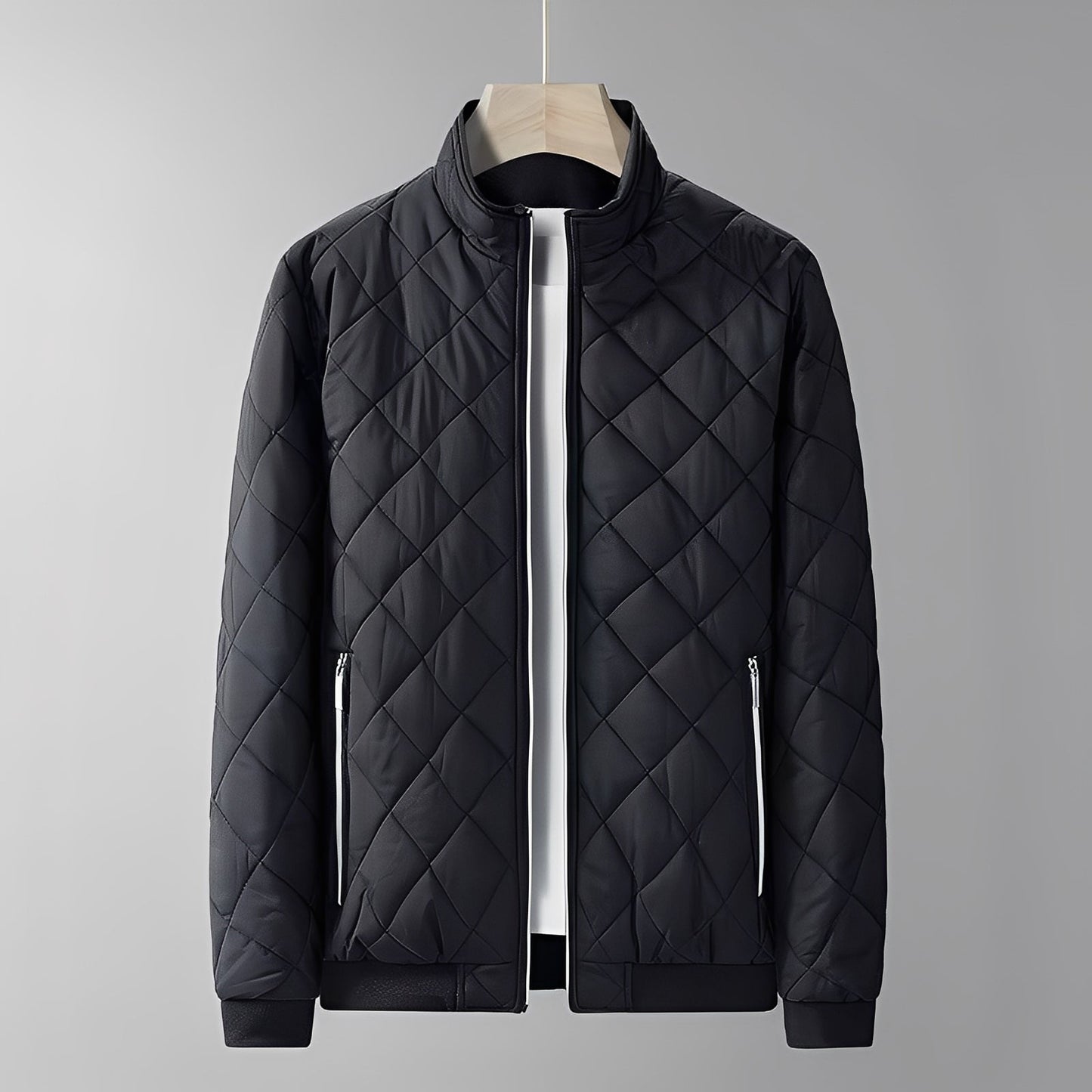 Mervin - Stylish quilted jacket with a high collar for men