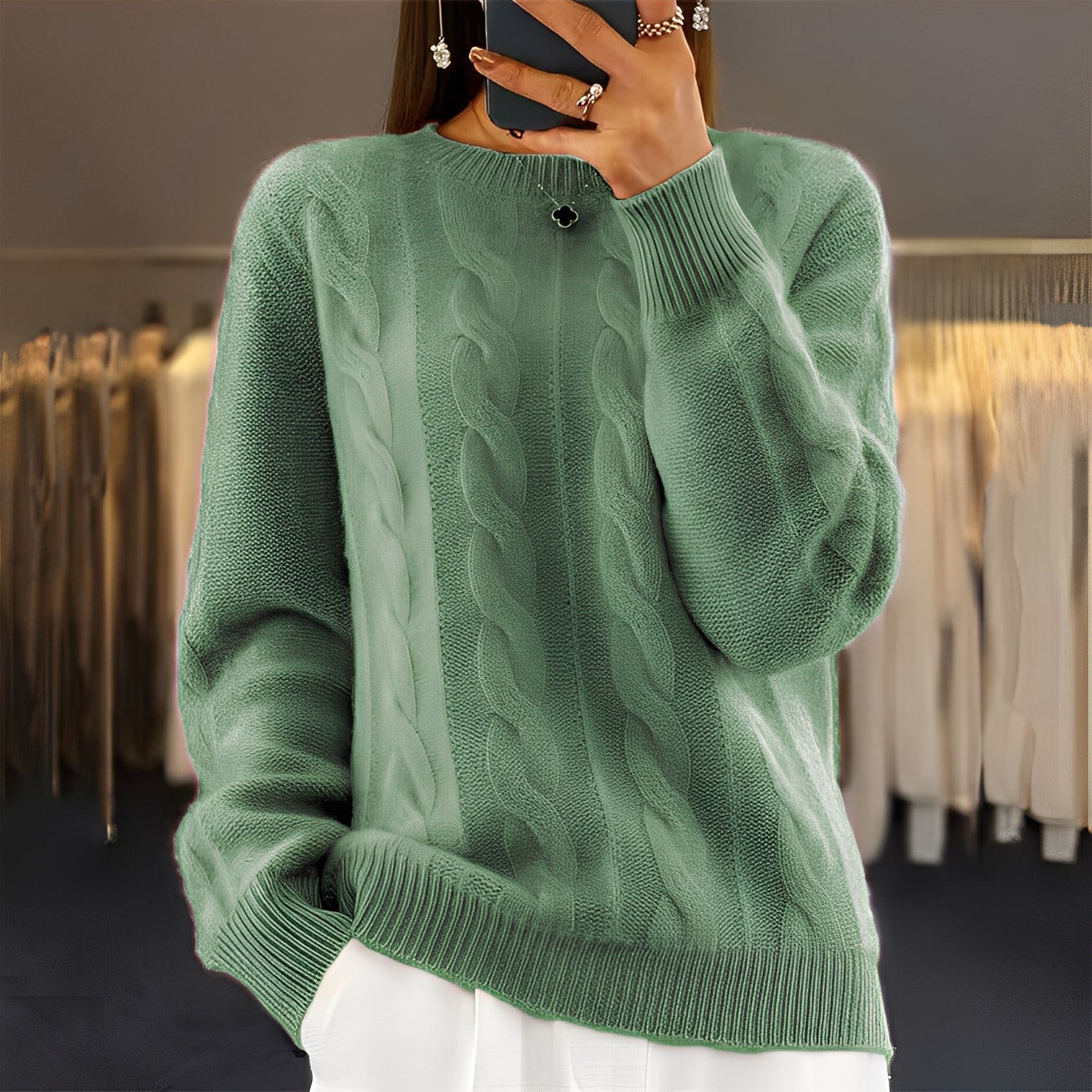 Theresa - Pull chaud et classique en laine pour femmes
