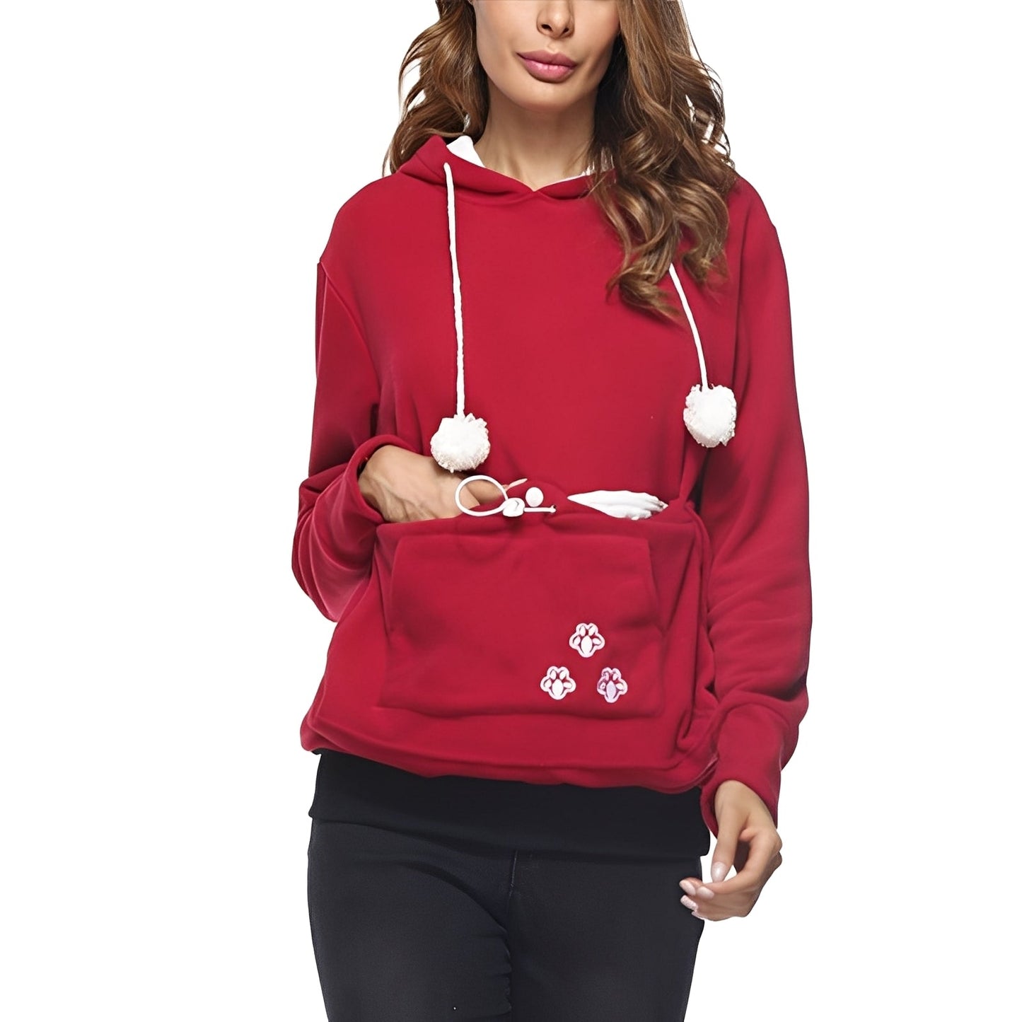 Samantha - Fashionable hooded sweatshirt with pocket for women