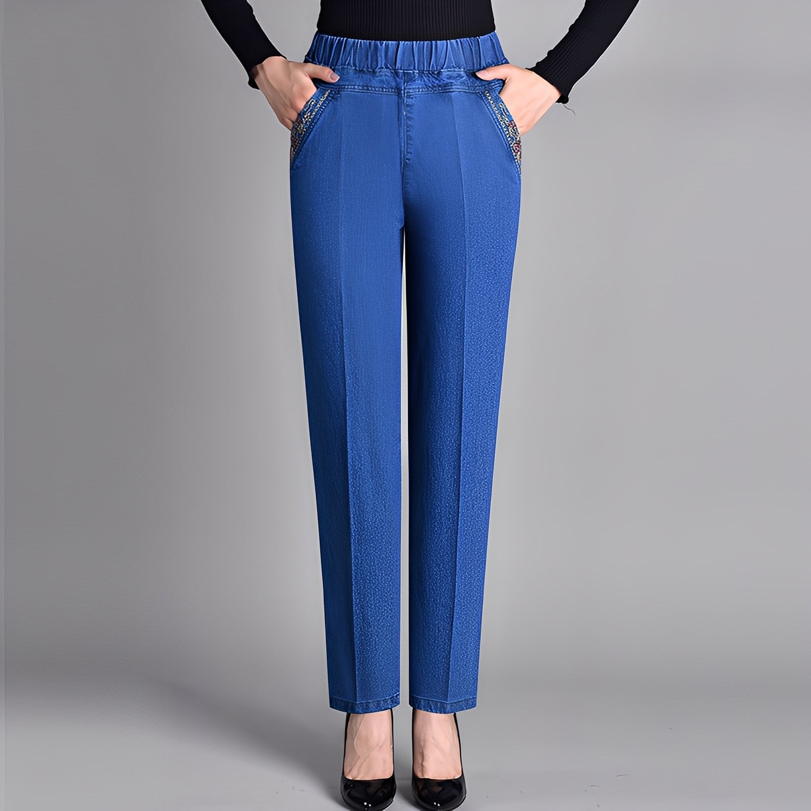 Doriane - Pantalon basique à taille élastique pour femmes