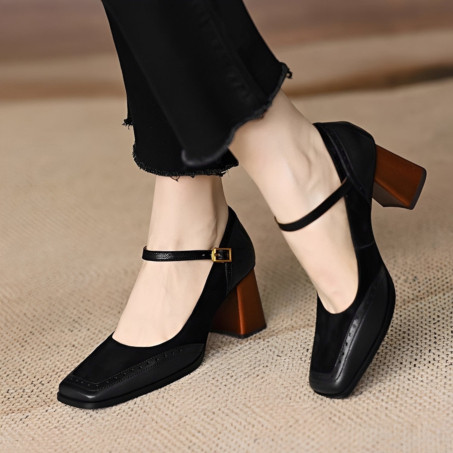 Isha - Chaussures formelles à larges talons