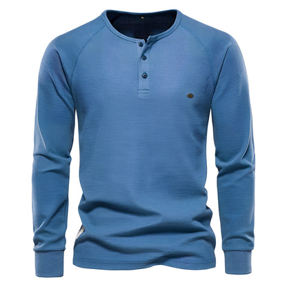 Joachim - Chemise à manches longues en tissu gaufré pour homme