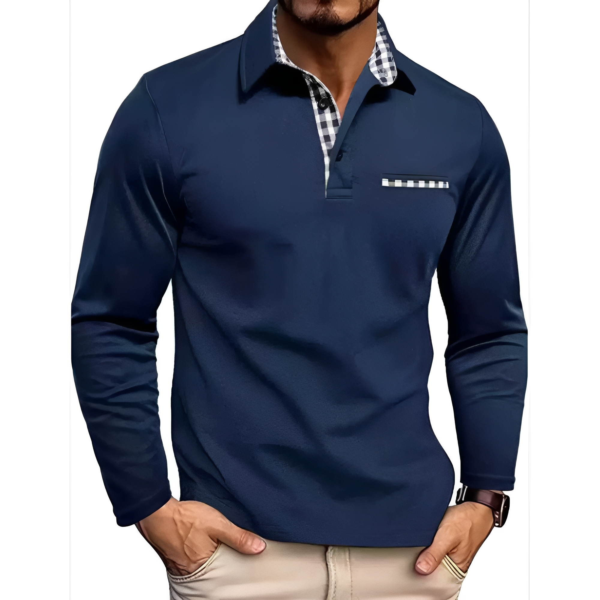 Gerald - Polo à manches longues élégant pour hommes