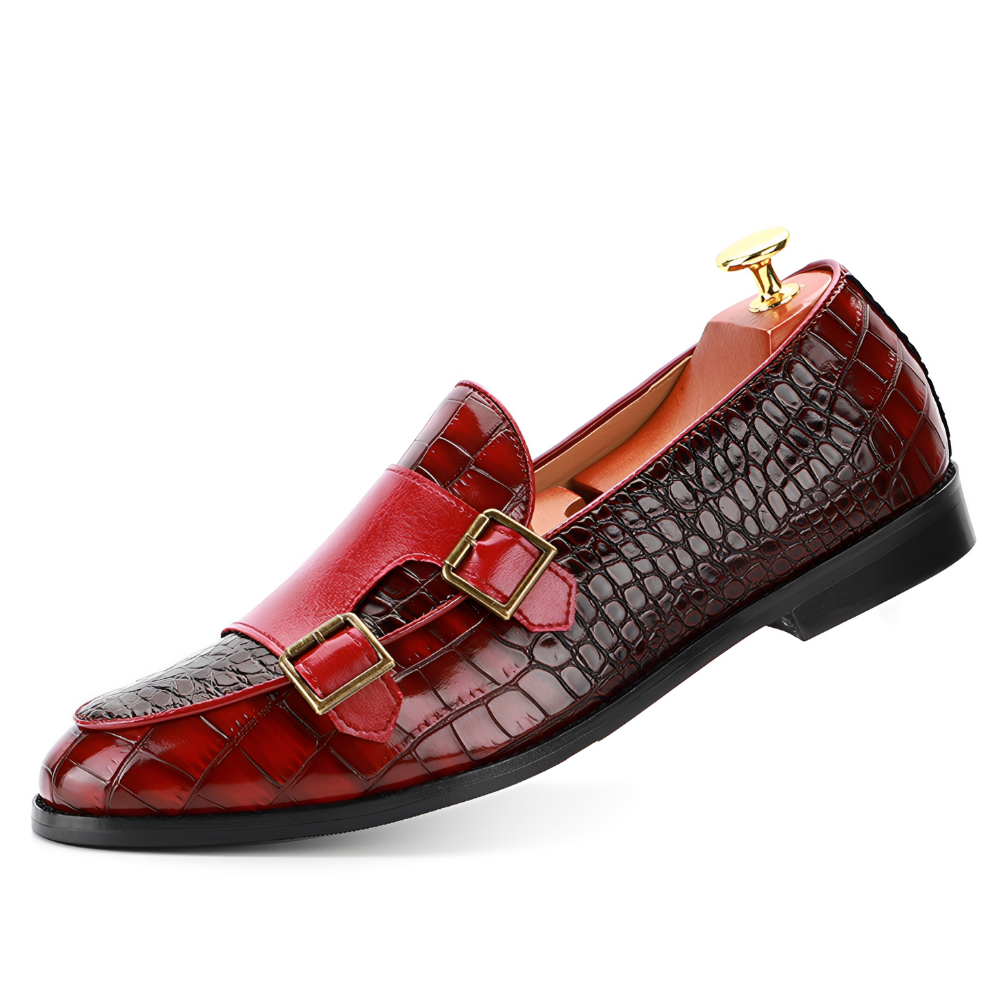 Rafael - Mocassins en cuir pour hommes avec double boucle, élégants