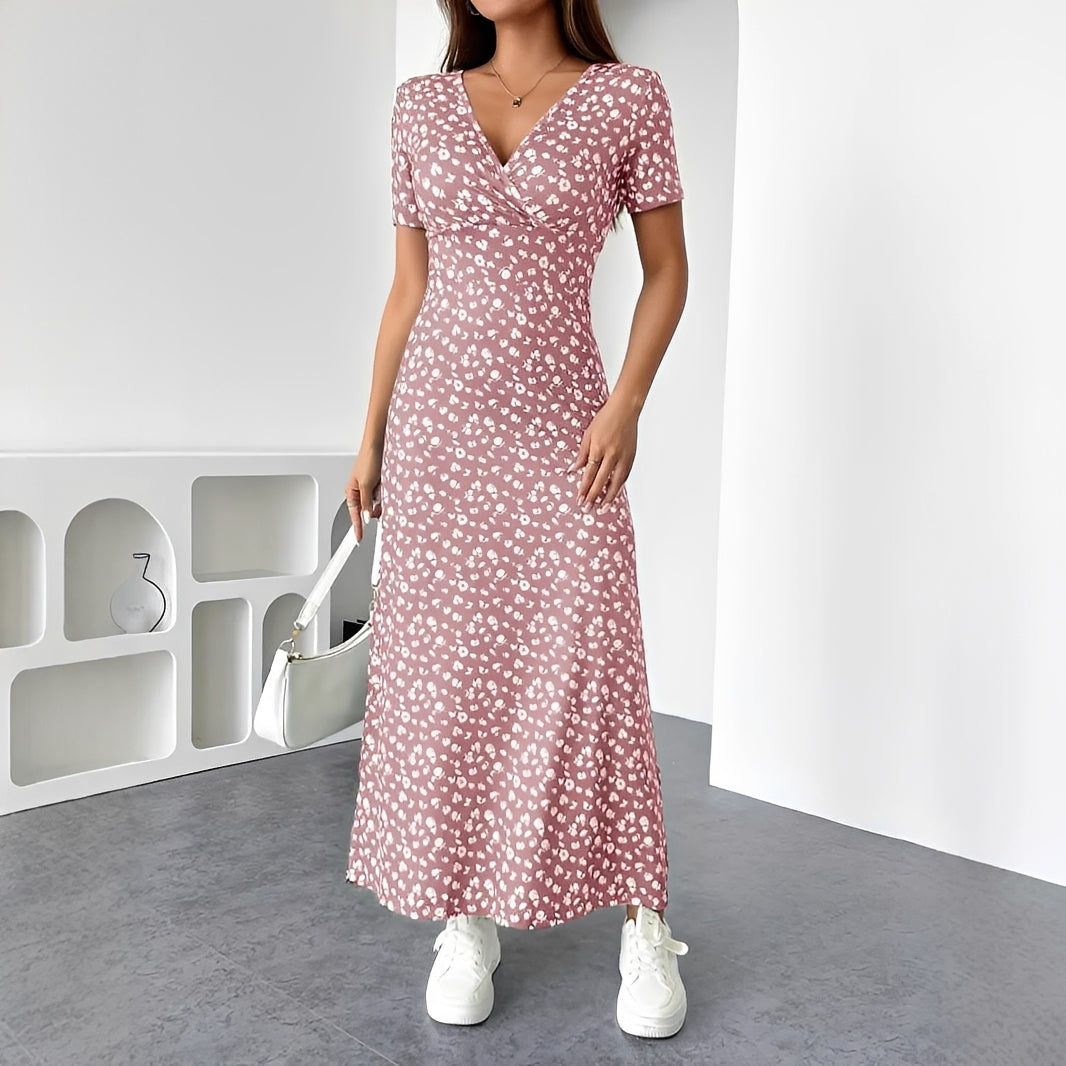 Reggie - Robe Maxi avec Motif Floral Élégant