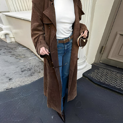 Katrina - Élégant manteau long croisé pour femmes