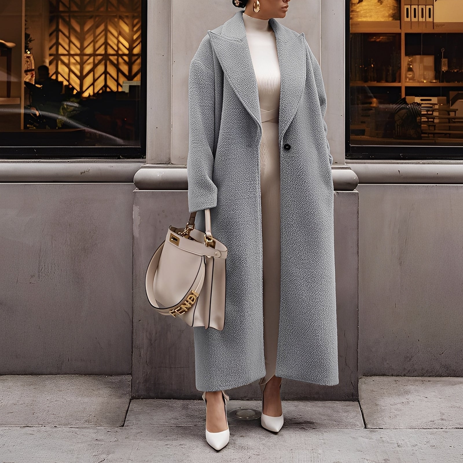 Quinlan - Manteau long élégant et ample pour femmes