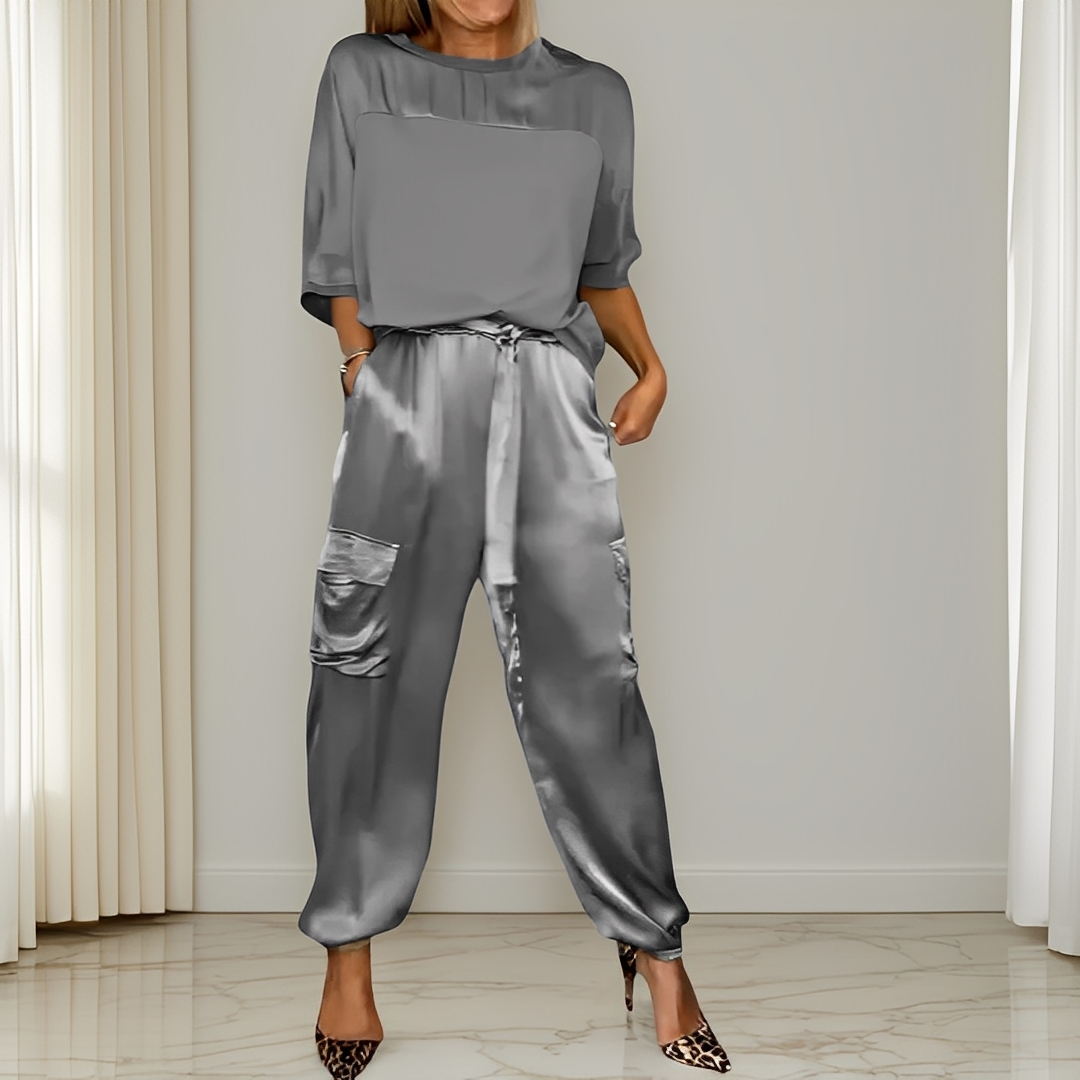 Cristel - Elegantes Oberteil und Hose für Damen im Set