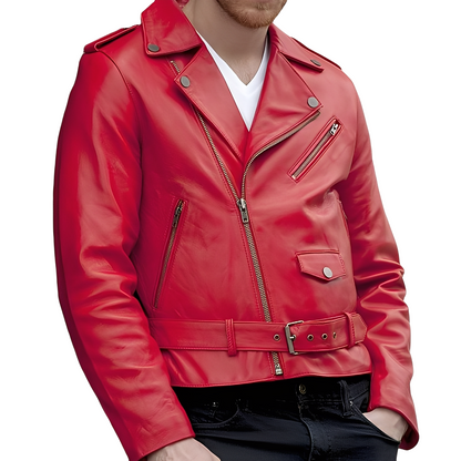 Daniel - Stylish biker leather jacket for men