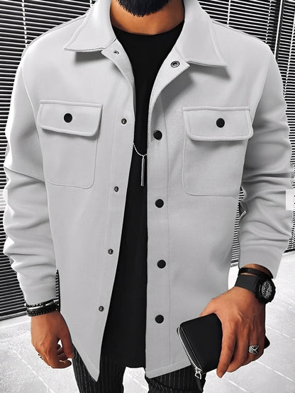 Francis - Veste à carreaux pour hommes avec poches, style relax