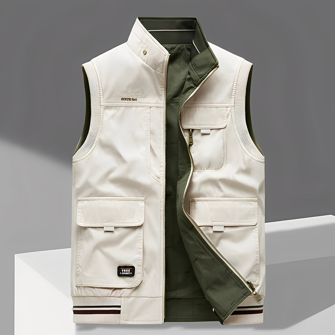 Géraud - Gilet de luxe à multiples poches pour homme