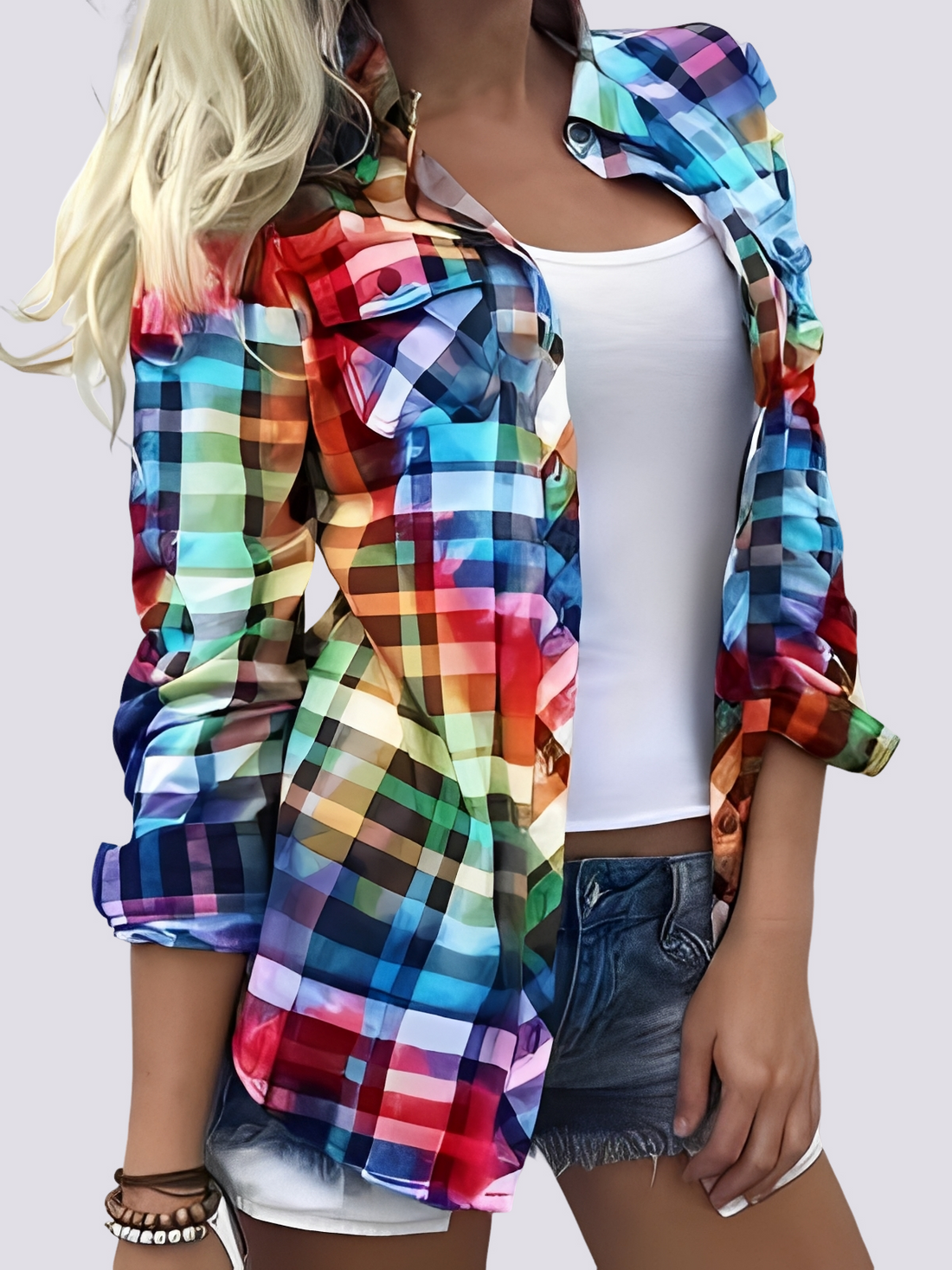 Charlotte - Chemise longue colorée