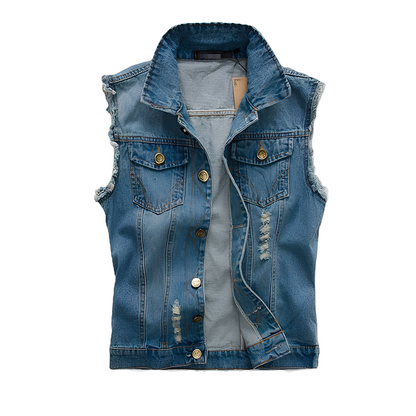 Morley - Veste en jean rétro avec poches pour hommes
