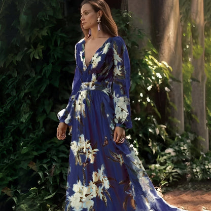 Becca - Elegantes Kleid aus Chiffon mit Blumenmuster für Damen