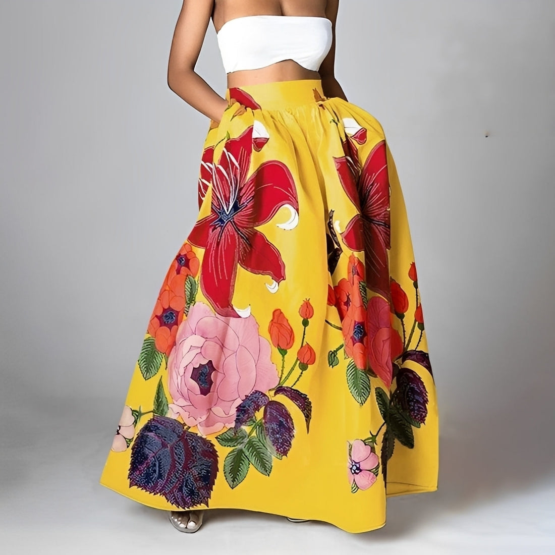 Jessica - Jupe chic bohème à taille haute pour femmes