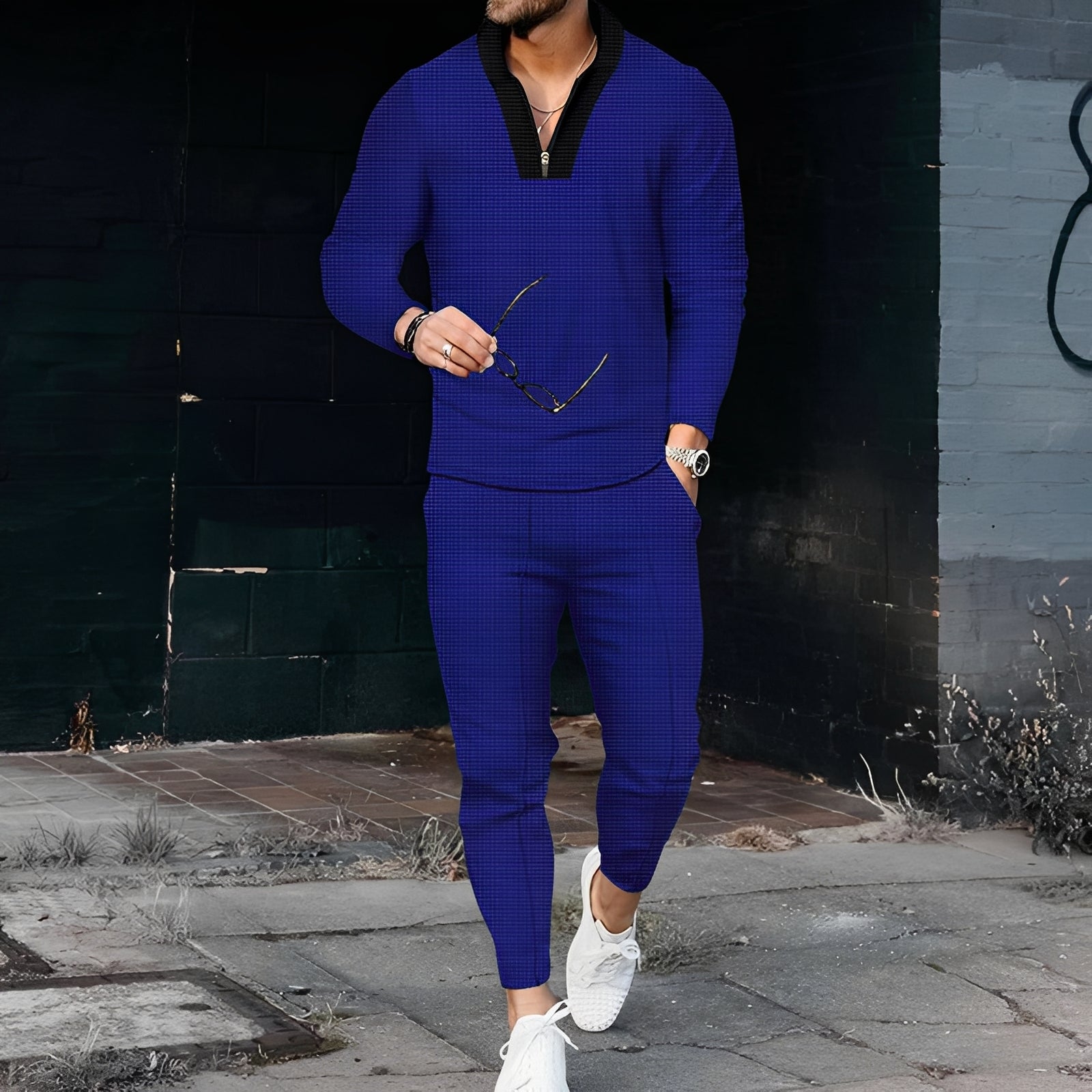 Andrew - Ensemble de sport raffiné avec motif texturé pour hommes