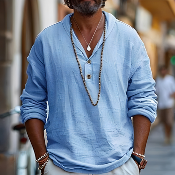 Xavier - Chemise d'été ample pour homme