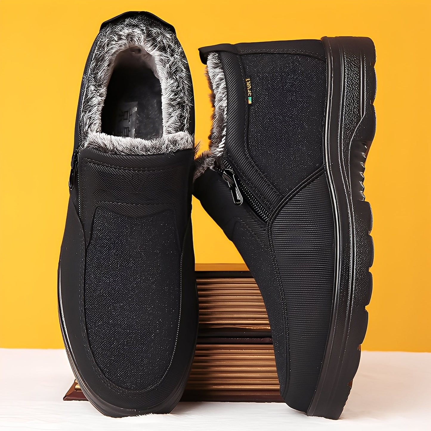 Konnor - Bottes d'hiver stylées avec doublure polaire pour hommes