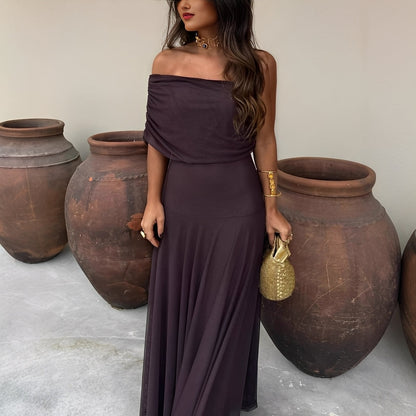 Eunice - Robe longue élégante en mesh pour femme