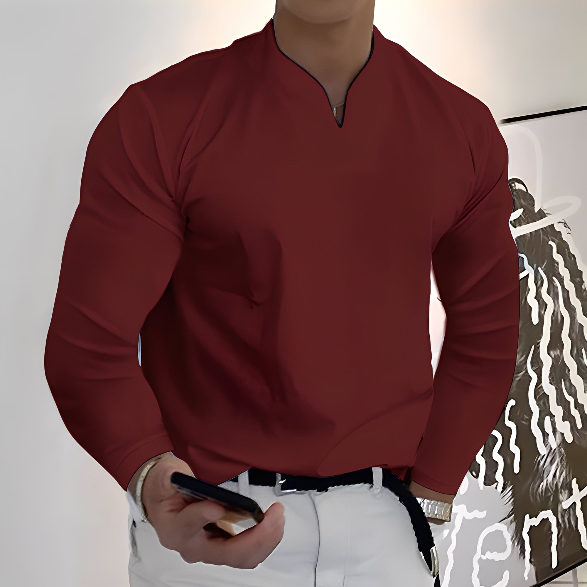 Corentin - Chemise décontractée à manches longues pour homme
