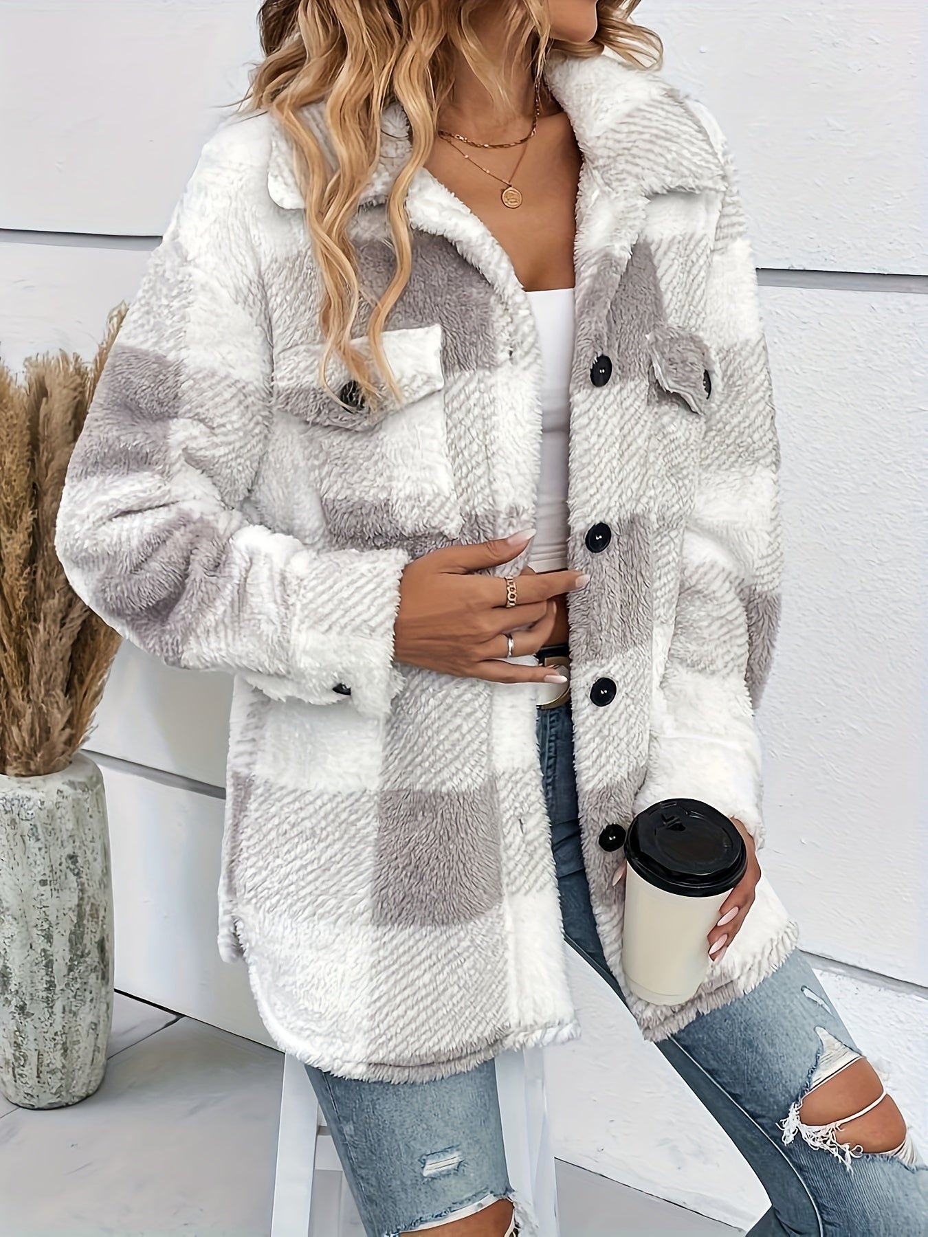 Alice – Veste en carreaux douillette