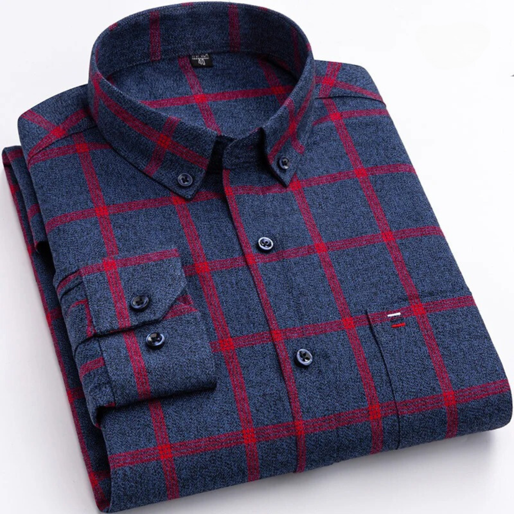 Louis – Chemise en Coton à Carreaux
