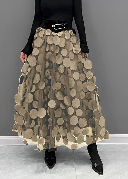 Peaches – Jupe midi à pois style rétro