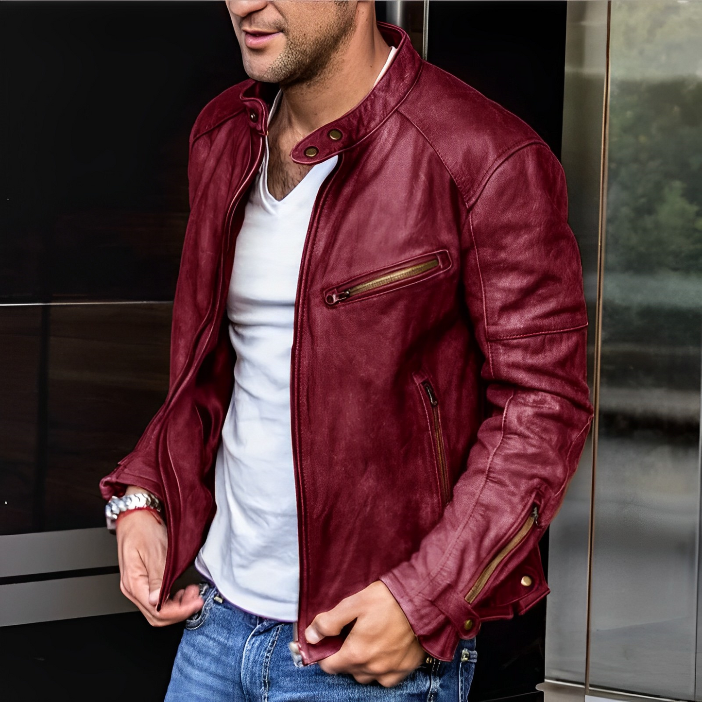 Dalton – Veste Cuir Élégante Toutes Saisons
