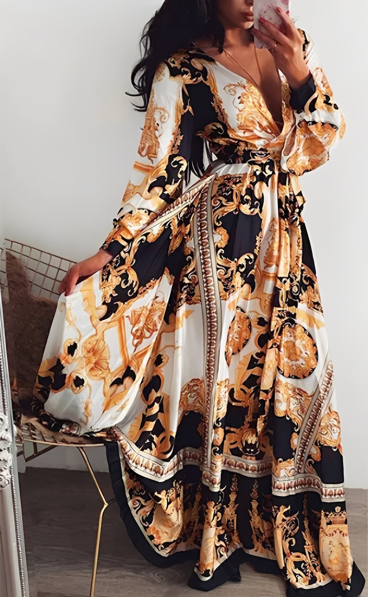 Stacey - Elegant Long Dress with Slit for Women