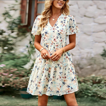 Charlotte - Robe Femme - pour un Style Floral Ensoleillé