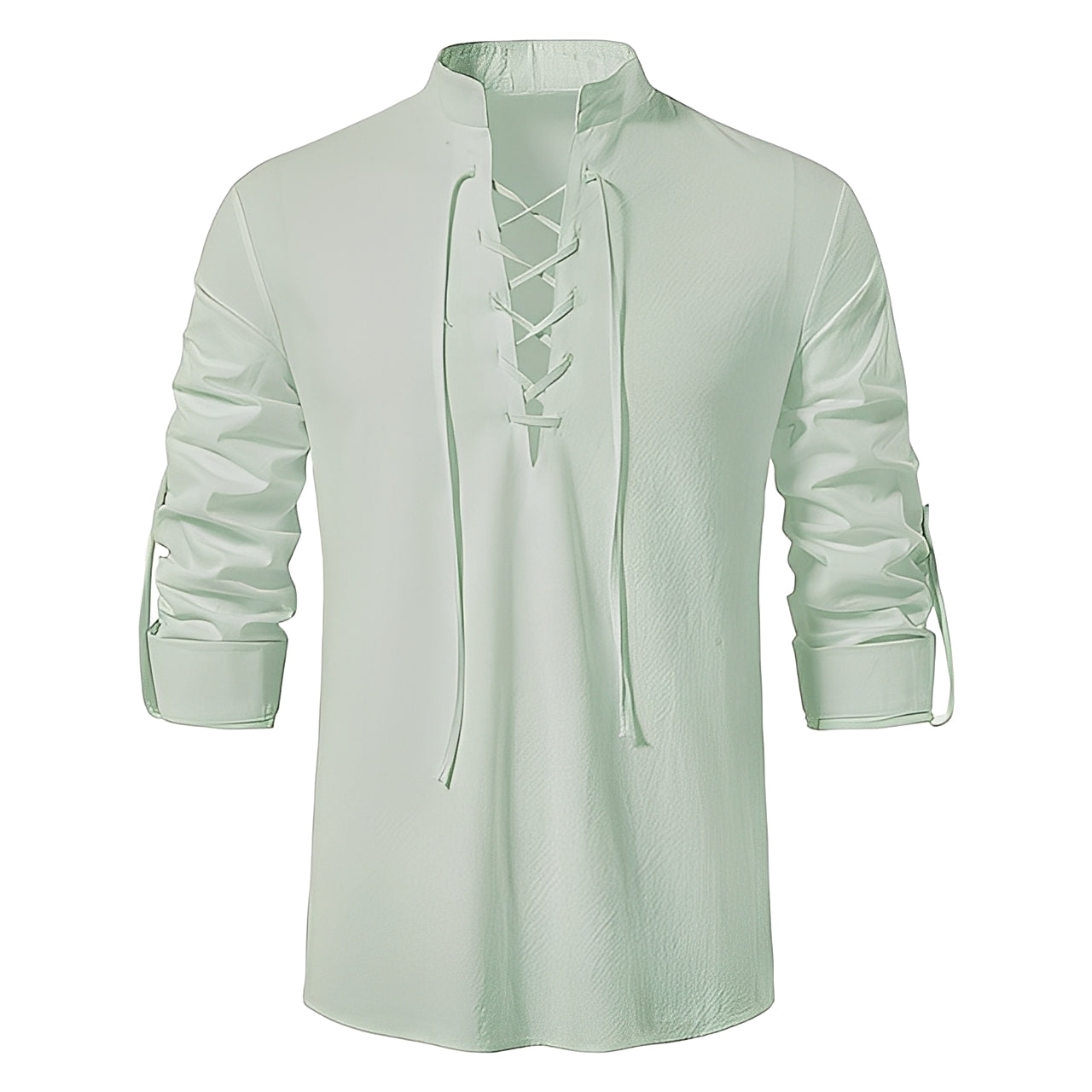 Josué - Chemise élégante à col en V et dentelle pour homme