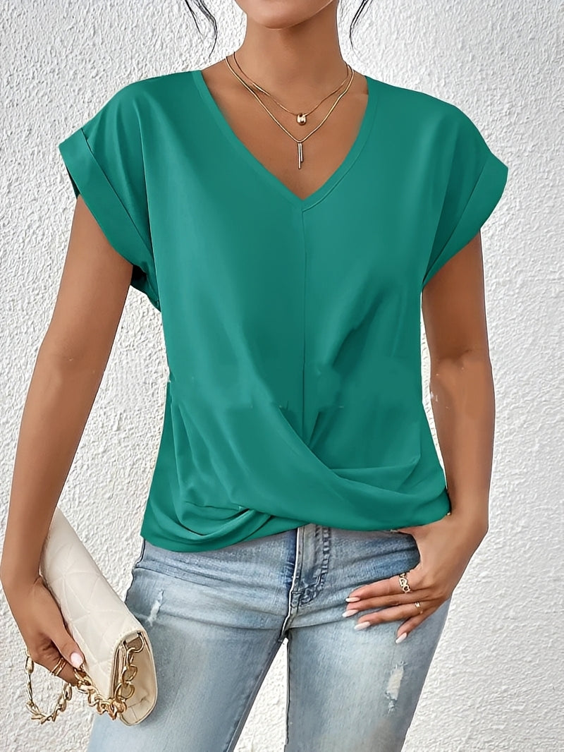 Lucie – T-shirt col V pour femmes – usage quotidien