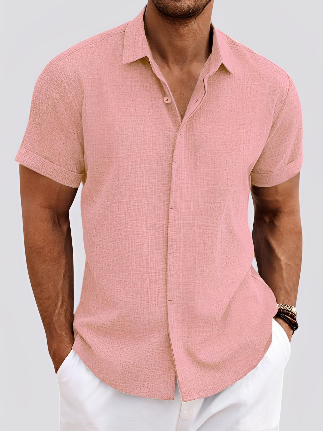 Declan - Angenehmes Hemd mit Knöpfen für Herren