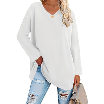 Laëtitia - Elegant loose long-sleeved blouse for women